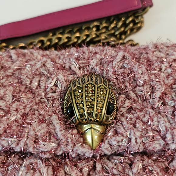 NWT Kurt Geiger London Kensington Tweed pink shoulder w/dustbag - Picture 3 of 10